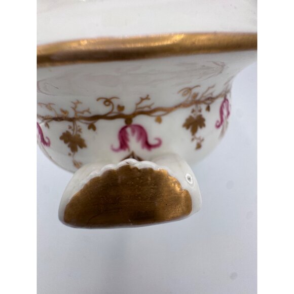 Antique Old Paris Porcelain Vegetable Tureen – Hand Painted Gold Gilt & Pink - Picture 6 of 14